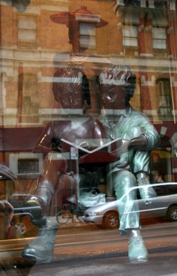 King's Antiques Window with Reflections
