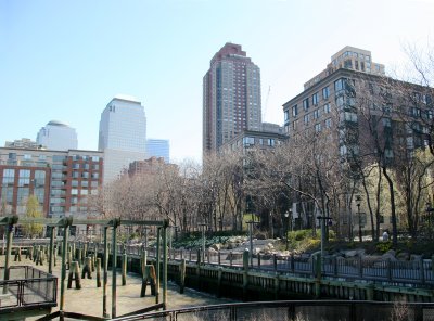 Rock Garden, Pier Pilings & Manhattan Skyline