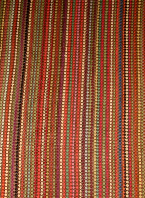 Small Bathroom Rug Woven with Multi-colored Nylon Strips