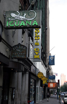 Walking West on 54th Street - Iquana, Gold's Gym & Studio 54