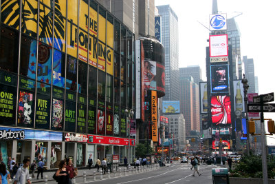 Times Square - Uptown View of 7th Avenue & Broadway