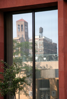 NYU Library with West 4th Skyline Reflection