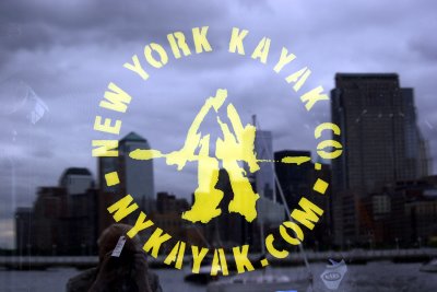 New York Kayak  Company with Reflection of Lower Manhattan