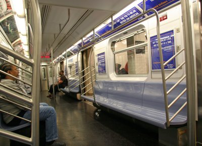 Inside a Subway Car at Canal Street