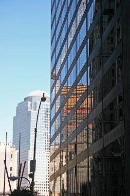 2 World Financial Center & Deutches Bank Demolition at Ground Zero Reflection