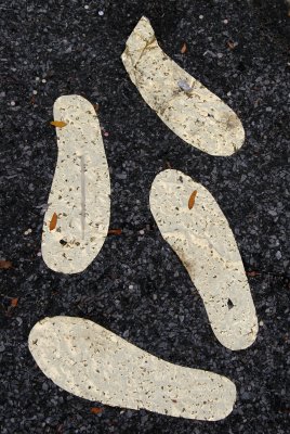 Golden Footprints under the White Hoop Dome Exhibit - Petrosino Square