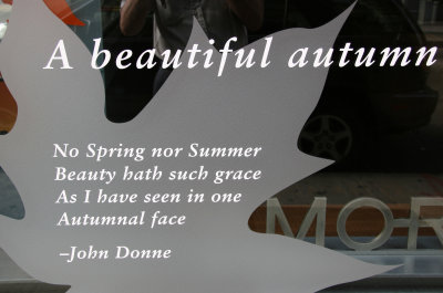 Window Message - John Donne's Autumn Tribute