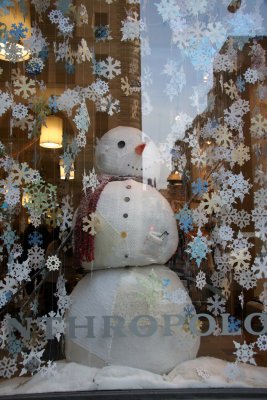 Anthropologie Snowman with Fifth Avenue Skyline