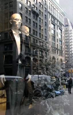 Men's Fashions with Fifth Avenue Street Reflection