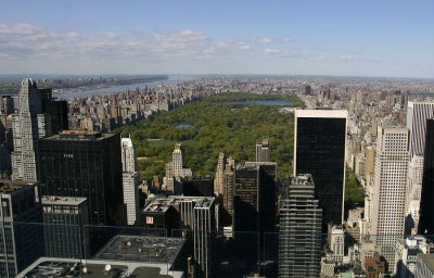 Central Park from the Rockefeller Center.