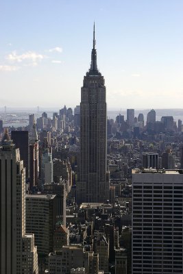 Empire State building from the Rockefeller Center.