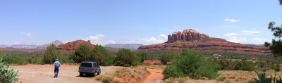 Sedona view with hubby and Jeep