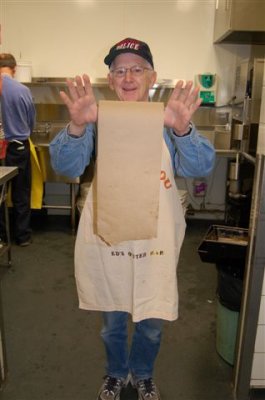 CML Patient Zavie having a little fun where he works as a volunteer in a soup kitchen