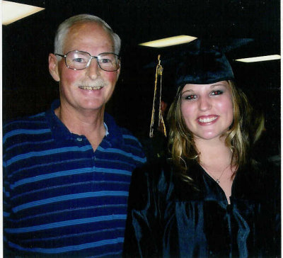 Herb with daughter Karen at HS graduation