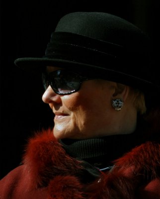lady in red fur