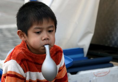 contemplation with a balloon