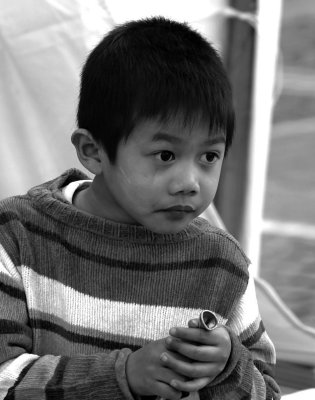 boy with balloon