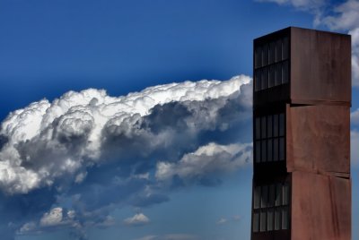 clouds and tower