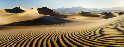 Death Valley sand dunes in the morning 