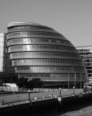 City Hall viewed from the Tower Bridge