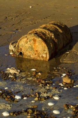 Toxic waste, or just a rusty barrel