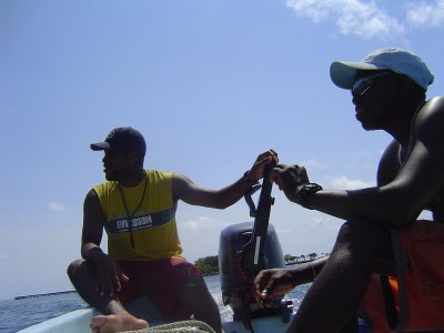 Taking the boat back to the main Island