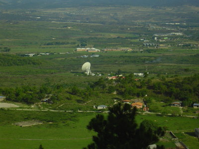 Hondutel's (govt. run telecom company) large satellite dish in the valley outside of Tegus