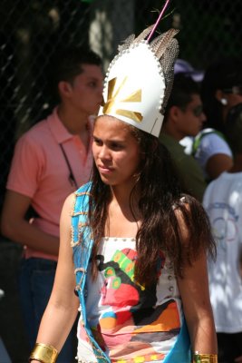 I mistook her for the pope at first