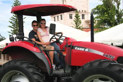 Taking a tractor out for a test drive in Zamorano