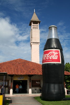 That is one big coke bottle!