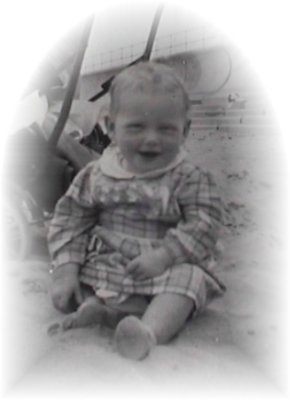 Lesley enjoying the seaside
