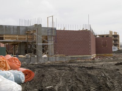 West wall taking shape Mar 28