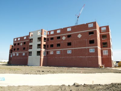 West side of building Aug 26 07