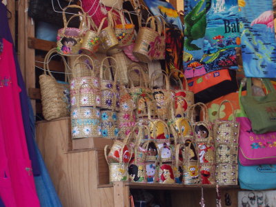 Some of the wares available at the Straw Market