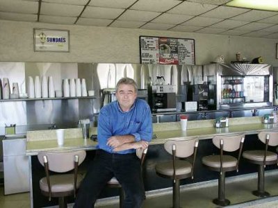 198-Paul in Roy's Cafe - great iced tea.jpg