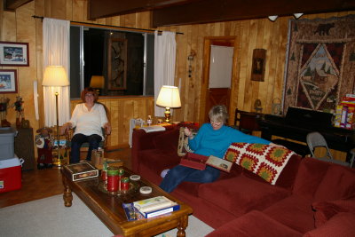 Claudia and Carol Relaxing