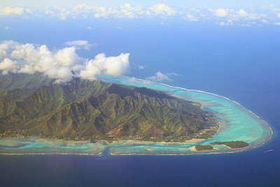 Tahiti aerial view