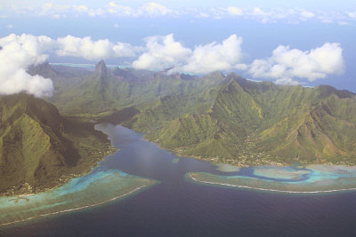 Tahiti aerial view