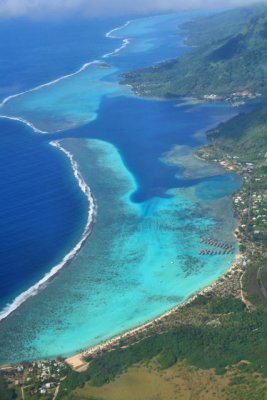 Tahiti aerial view