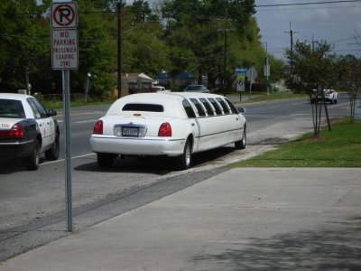 The limo arrives