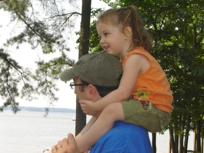 Daddy giving me a ride