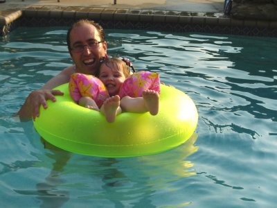 Me and Daddy swimming