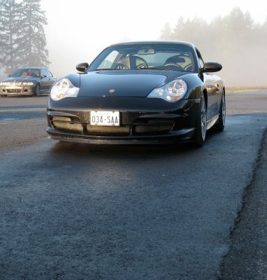 at the track