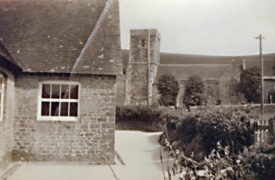 Longbredy School and Church, 1954