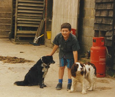 Visiting my brother's farm Herriard  Hampshire 1992