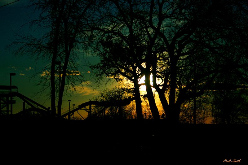 SUNSET AT THE WATER PARK