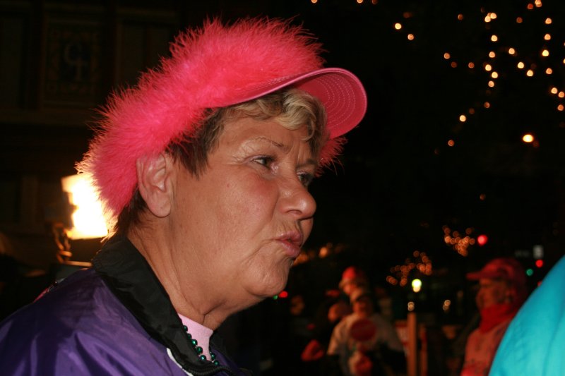 CONNIE GOING INTO THE SURVIVOR TENT