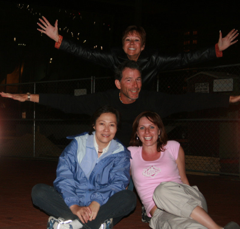 DAN AND HIS ANGELS -  ME ON TOP, DAN CHUSID, WEI OCONNELL AND JEN NICHOLSON