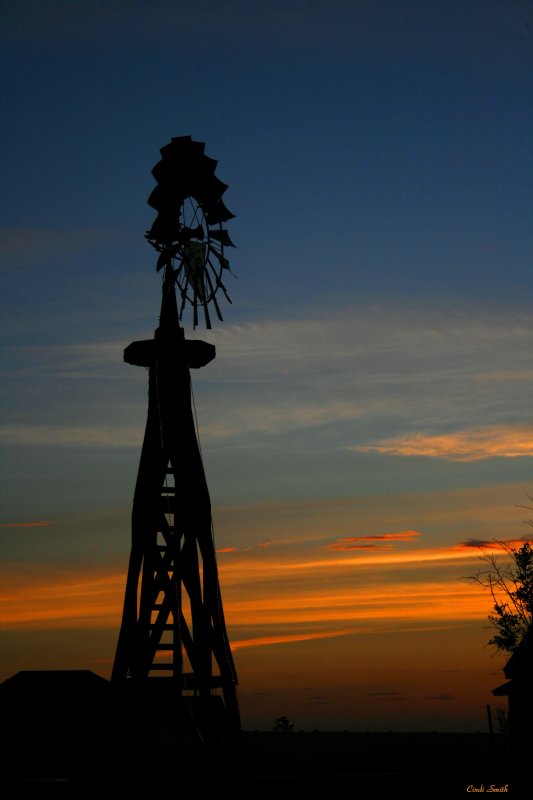 WINDMILL AT SUNSET