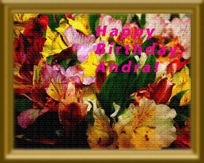 HAPPY BIRTHDAY, MY SWEET LIL SIS, ANDRA!